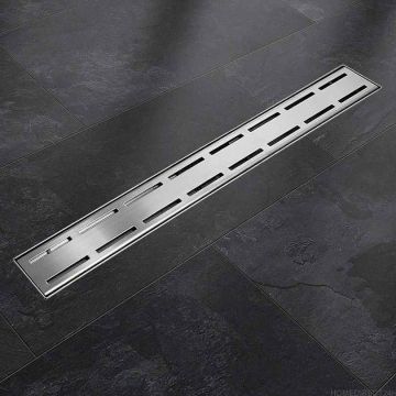 Lineaarne drenaaž Befliesbar roostevabast terasest sifooniga, 120 cm.