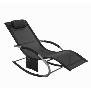 Voodi 62x158x86cm., must/hõbedane värv