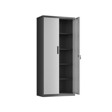 Шкаф для документов 40x80x180 см., черный/серый