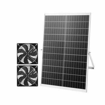 Солнечный вентилятор VEVOR 30W-XC12025X12Z, 2 вентилятора, 58,5 × 7,3 × 42,5 см