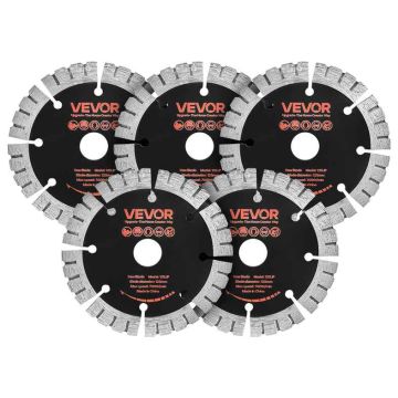 Алмазные отрезные диски VEVOR 125JP, 5 шт, Красные