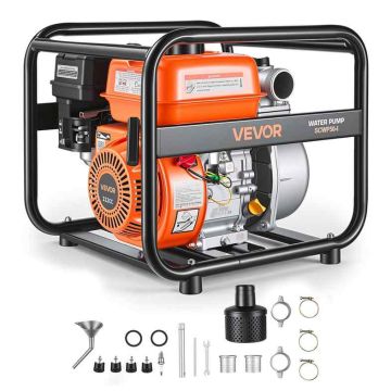 Бензиновый водяной насос VEVOR SCWP50-Ⅰ, 6,5 л. с., 50,8 мм, 56,5 × 48 × 50,5 см
