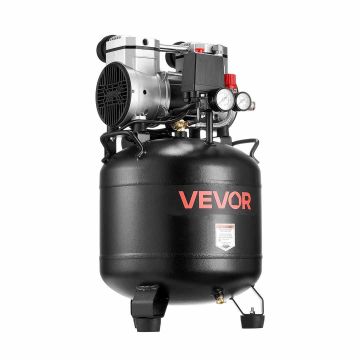 Воздушный компрессор VEVOR 1680D/10bar-148FF-10A28L, 30 л безмасляный, 360 × 650 × 340 мм