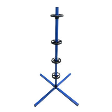 Rehviriiul Relaxdays, 4 rattale, 66 × 131,5 × 66 cm