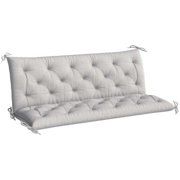Подушка для качелей Outsunny 150x98x8см, светло-серого цвета