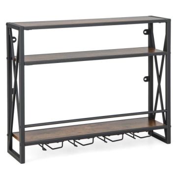 Hanging shelf, 3 shelves, up to 16 glasses, 80 × 63.5 × 20.3 cm