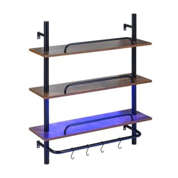 Hanging shelf, 3 levels, 4 hooks, 80.5 × 97 × 24 cm