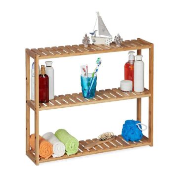 Подвесная полка Relaxdays 10032111.0, 3 регулируемые полки, 60 × 50 × 15 см