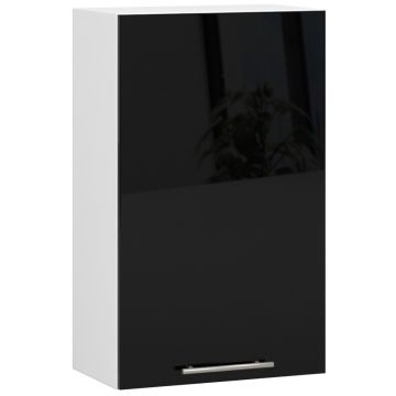Навесной кухонный шкаф OLIWIA, с 1 дверцей, белая/чёрная, 50 × 72 × 30 см