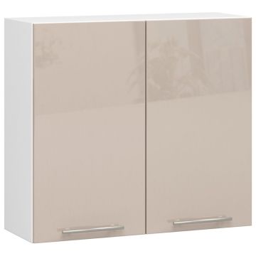 Навесной кухонный шкаф OLIWIA, 2 дверцы, бело-бежевый, 80 × 72 × 30 см