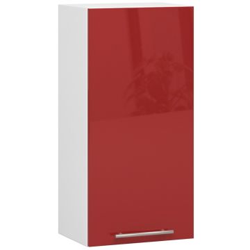 Навесной кухонный шкаф OLIWIA W, 1 дверца, белый/красный, 40 × 72 × 30 см