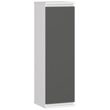 Riputatav vitriinkapp W30 CLP, 1 uks, 3 riiulit, valge/hall, 30 × 99 × 30 cm