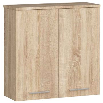 Подвесной шкафчик для ванной FIN 2D, 2 дверцы, коричневый, 60 × 60 × 22,5 см