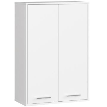 Навесной шкафчик для ванной FIN H934 W64 2D, 2 дверцы, белый, 64 × 94 × 30 см