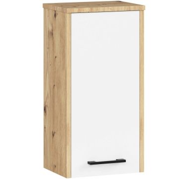 Riputatav vannitoakapp FIN W30, valge/pruuni värvi, 30 × 60 × 22,5 cm