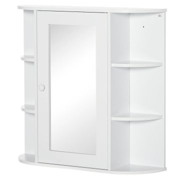 Rippuv vannitoakapp Homcom 66x17x63cm, valge värv