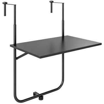 Rippuv rõdulaud Outsunny 62x60x85.5cm., must