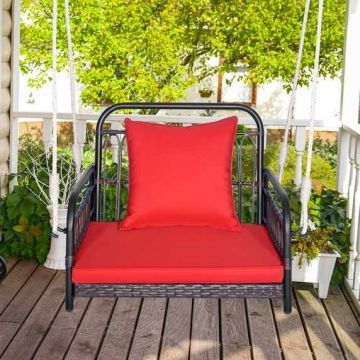 Hanging outdoor chair, with cushions, 80.01 × 64.77 × 58.42 cm