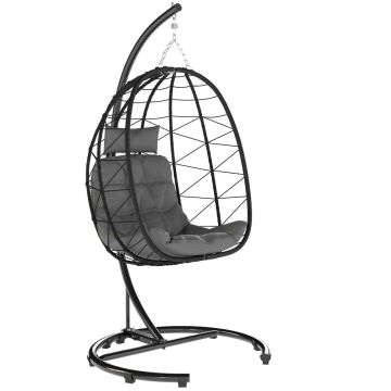 Rippkiiktool Outsunny 102x102x195cm, must