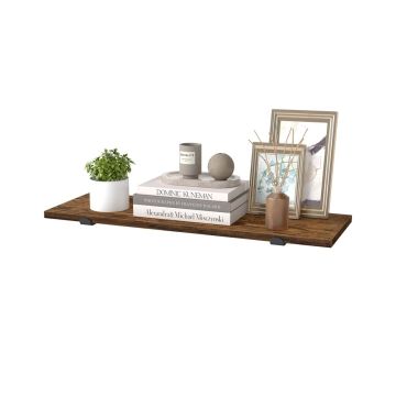 SONGMICS LWS04 wall shelf set, 2 shelves, 60 × 20 × 7 cm