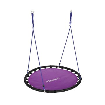 Rippt kiik Relaxdays 10026652_51, pesakujuline, Ø 120 × 5,5 cm