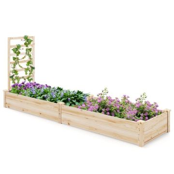 Raised bed, 2 planters, 235 × 102 × 63 cm