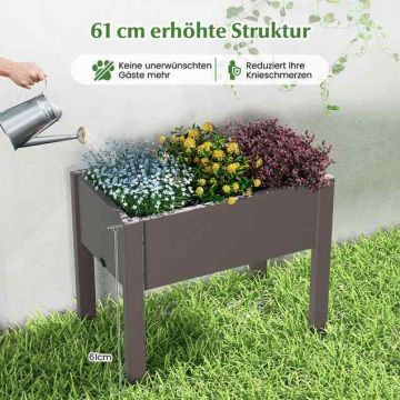 Raised bed, self-watering, 30 × 18 × 24 in