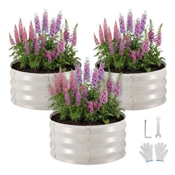 Kõrgpeenar VEVOR YJ-ZZC014, 3 tk, Beež, 60 × 60 × 30 cm