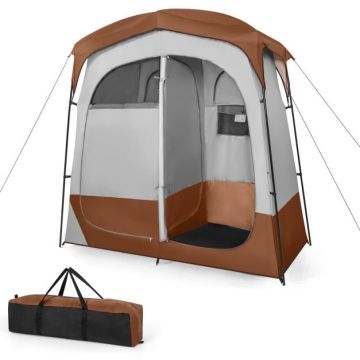 Tent room, 2-person, gray, 210.82 × 106.68 × 210.82 cm
