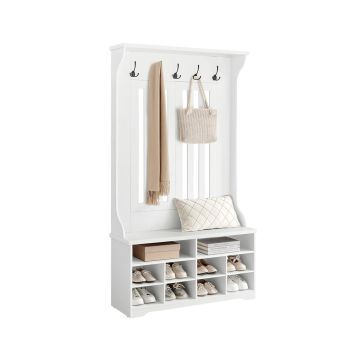 Esiku riidepuu jalanõudepingiga VASAGLE HSR404T10, 5 kolmekordset konksu, 100 × 180 × 35 cm