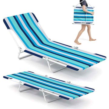 Beach loungers, 2 pcs, 134 × 85 × 55 cm
