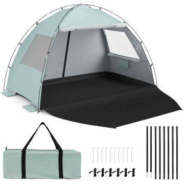 Beach Tent, 3-4 People, Green, 224 × 147 × 150 cm
