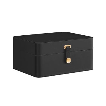 Ehtekarp SONGMICS, 2 tasandit, peegliga, must, 22 × 11 × 17,6 cm
