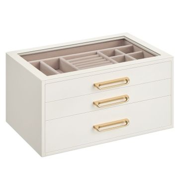 Ehtekarp SONGMICS JBC206WD01, 3 tasandit, 3 sahtlit, 16 × 24 × 12,5 cm