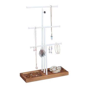 Подставка для украшений Relaxdays, Т-образная, для 8 пар серёг, 28 × 61,5 × 10,5 см