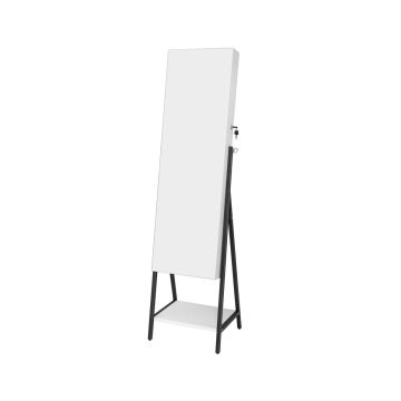 Ehtekapike, 2 riiulit, 2 sahtlit, Valge, 41,5 × 157 × 37 cm