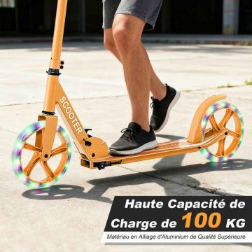 Scooter, 20 cm wheels, 3 handlebar height positions, Orange, 88 × 35 × 96 cm