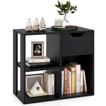 Freestanding storage cabinet, 1 drawer, 3 shelf spaces, 60.96 × 30.48 × 53.34 cm