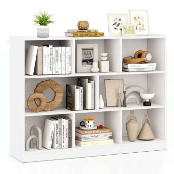 Build-in bookshelf, 3 tiers, 8 cubes, 121.92 × 92.71 × 31.75 cm