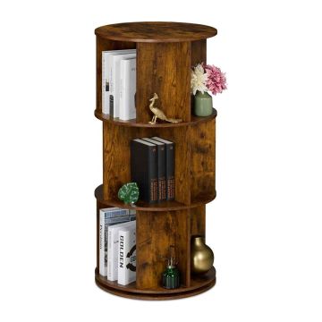Напольный книжный стеллаж Relaxdays, 3 уровня, Коричневый, 50 × 104 × 50 см