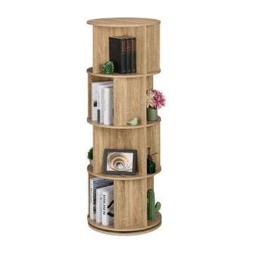 Напольный книжный стеллаж Relaxdays, 4 уровня, 50 × 137 × 50 см