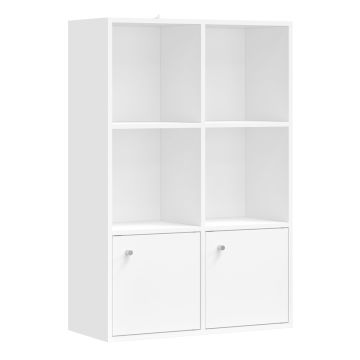 Põrandal seisev raamaturiiul VASAGLE LBC33WT, 3 ust, 65,8 × 97,8 × 29 cm