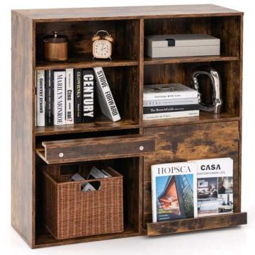Free-standing shelf, 2 drawers, 90 × 90 × 45 cm