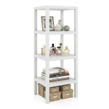 Built-in shelf, 4-tier, White, 38 × 99 × 32 cm