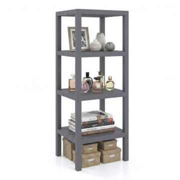 Floating shelf, 4 tiers, Gray, 38 × 99 × 32 cm