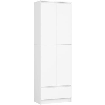Põrandariiul AKORD CLP R60, 2 ust ja 1 sahtel, valge, 60 × 180 × 35 cm