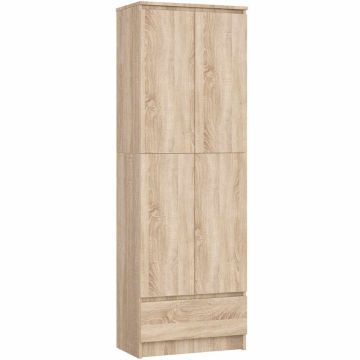 Põrandariiul CLP R60, 2 ust, 1 sahtel, pruun, 60 × 180 × 35 cm