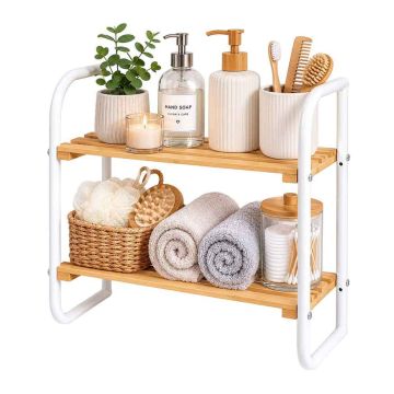Отдельно устанавливаемый стеллаж Relaxdays 10053888_1510, 2 открытые полки, 43 × 45 × 21 см