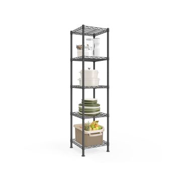 SONGMICS LGR123BH01 free-standing shelf, 5 tiers, 30 × 121 × 30 cm