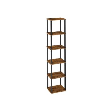 Vabalt seisev riiul VASAGLE, 5 tasandit, 38 × 173,4 × 23,8 cm